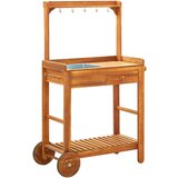 vidaXL Vrtna kuhinjska kolica od bagremovog drva 92 x 43,5 x 141,5 cm Cijene