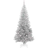  Božićno drvce s 300 LED svjetlima s stalakom Srebrno 240 cm PET | Eponuda.com