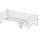  Drveni dječji krevet Ergo s ladicom - kašmir - 200x90 cm - Bez madraca | shoptok.hr