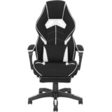 Novel GAMING STOL kovina, umetna masa, tekstil črna, bela | Shoptok.si
