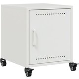 Maison Chic Nočna omarica - Nočna miza bela 36x39x43,5 cm jeklo, (21689598) | Shoptok.si