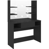  Stolić za šminkanje s LED svjetlima 100 x 40 x 135 cm MDF crni | shoptok.hr