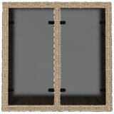  Vrtni stol sa staklenom pločom bež 55x55x37 cm od poliratana | Eponuda.com
