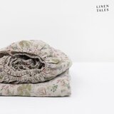 Linen Tales Napenjalna lanena rjuha v naravni barvi 160x200 cm Botany 2 – Cene
