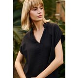 Marisse Black Cotton Shirt | Shoptok.si