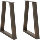  Noge za jedilno mizo v obliki črke V, 2 kosa, naravno jeklo, 60 x (72-73,3) cm, jeklo, (22123813) | Shoptok.si