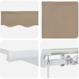  Skrovita tenda Bež 400 × 300 cm Poliester i aluminij | shoptok.hr
