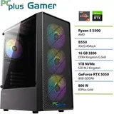 Gaming namizni računalnik PCPLUS Gamer, R5 5500, 16 GB RAM, 1 TB SSD, RTX 5050 8 GB, (5000005401)
