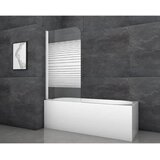 Aurlane zložljiva stena za kopalno kad white stripes 1 bela 80 x 140 cm 1-krilna Cene