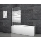 zložljiva stena za kopalno kad white stripes 1 bela 80 x 140 cm 1-krilna