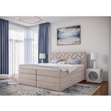 MID.YOU POSTELJA BOXSPRING 180 cm x 200 cm , tekstil, leseni material bež | Shoptok.si
