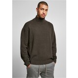 Urban Classics Plus Size Oversized Roll Neck Sweater Blackbird Cene