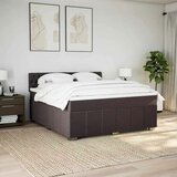  Boxspring - Krevet s oprugama i madracem tamnosmeđi 180x200 cm tkanina - Tamno smeđa 180 x 200 cm Dizajn s gumbima | shoptok.hr