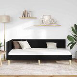 vidaXL Kutni okvir kreveta Ostalo s uzglavljem Crna 80 x 200 cm | shoptok.hr