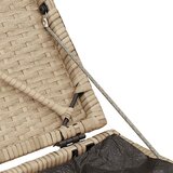  Vrtni tabure s jastucima 2 kom bež 40x40x43 cm poliratan | shoptok.hr