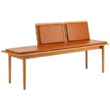 Hammel Furniture Konjak smeđa kožna klupa Elba - Cijene