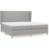  Box spring postelja z vzmetnico svetlo siva 200x200 cm blago, (20761199) | Shoptok.si