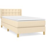 Maison Chic Box spring postelja - Vzmetna postelja z vzmetnico krem 100x200 cm blago SL13999, (21883655) Cene