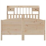 vidaXL Krevet s regalom za knjige bez madraca 140x190 cm od borovine | shoptok.hr