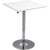 HOMCOM barska miza MDF, kovina 60D x 60Š x 69 91V cm Bel, (5000242666) | Shoptok.si