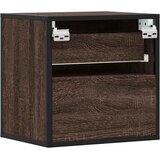  Zidni noćni ormarići 2 kom smeđi hrast 40x31x39,5 cm Smeđa | shoptok.hr
