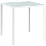 Nesta Kvadratna jedilna miza za 4 osebe, kaljeno steklo, bela, 75x75x75 cm, nosilnost 80 kg, za kuhinjo in jedilnico, (5000493601) | Shoptok.si