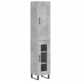 Maison Chic Visoka omara - Komoda - Predalnik betonsko siva 34,5x34x180 cm inženirski les, (21718728) Cene