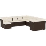  The Living Store Vrtna sedežna garnitura 11-delna z blazinami rjava poli ratan - Vrtna Sedežna Garniture, (21455485) | Shoptok.si