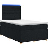 Boxspring krevet s madracem Crna 120 x 190 cm Tkanina | shoptok.hr