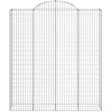  Lučne gabionske košare 5 kom 200x50x220/240cm pocinčano željezo | shoptok.hr