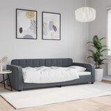 vidaXL Raztegljiva postelja temno siva 90x200 cm žamet Cene