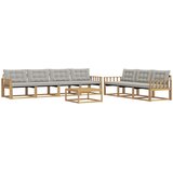  Set vanjskih sofa 8 kom. Bijela i svjetlosiva | shoptok.hr