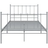  Za krevet sivi metalni 120 x 200 cm | shoptok.hr