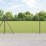vidaXL ograja v obliki hexagona siva 0,8x10 m jeklo | Shoptok.si