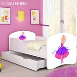  Otroška postelja ACMA z motivom + predal 140x70 cm 41 Balerina | Shoptok.si