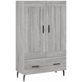  Visoka komoda siva boja hrasta 69,5x31x115 cm konstruirano drvo | shoptok.hr