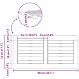  Gornji dio stola Prirodna nafta 90 x 45 x 2 cm | shoptok.hr