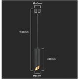  Luster na sajli 1xGU10/35W/230V 30 cm crna | Eponuda.com