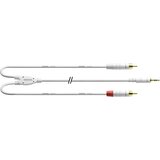 Cordial avdio adapterski kabel [1x 3\,5 mm banana moški konektor - 2x moški cinch konektor] 1.50 m bela, (20429811) Cene