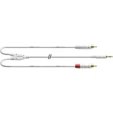 avdio adapterski kabel [1x 3\,5 mm banana moški konektor - 2x moški cinch konektor] 1.50 m bela, (20429811)
