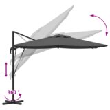 vidaXL Kantilever Roma Parasol Antracit 286x285x265 cm Aluminij Cijene