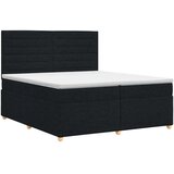  Boxspring krevet s madracem Crna 200 x 200 cm Tkanina - Crna 200 x 200 cm Dizajn linija | shoptok.hr