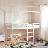  The Living Store Streha za otroško posteljo bela 217x95,5x159 cm trdna borovina - Streha Za Otroško Posteljo, (21484818) | Shoptok.si