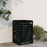 vidaXL lopa za smetnjak črna 84x90x128,5 cm trdna borovina | Shoptok.si