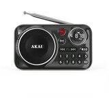 Akai radio prijenosni FM, BT, baterija, LED, REC, MicorSD, USB, crni APR-500BK | shoptok.hr