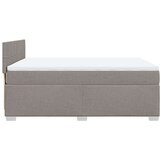 vidaXL Box spring postelja z vzmetnico taupe 140x200 cm blago | Shoptok.si
