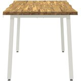  110 x 55 x 75 cm Čvrsto drvo akacije Bijela Pravokutni | shoptok.hr