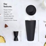 Vonshef 9 delni set za koktajle Parisian - mat črn Cene