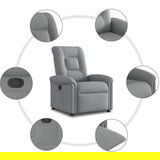  Naslonjač od tkanine svjetlosivi | shoptok.hr