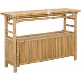  Konzolna stolica s policom Prirodna 110 x 35 x 75 cm Bambus | Eponuda.ba